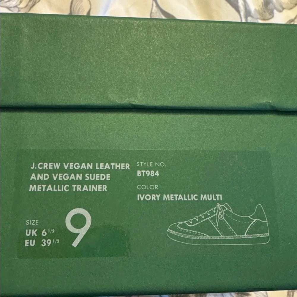 J.Crew field sneakers in metallic BT984